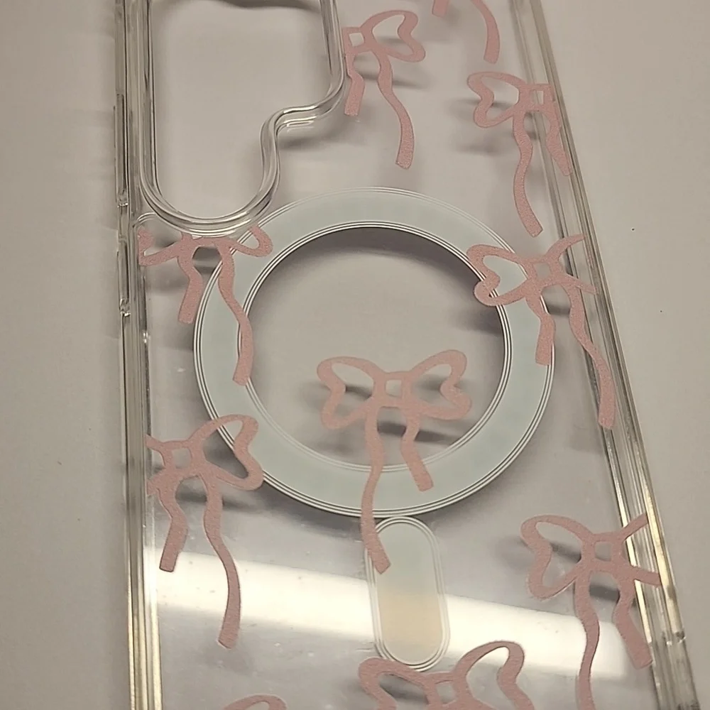 Brand new Samsung S25 Ultra Pink Bow Silicone Phone case